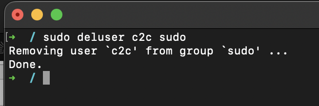 remove user from sudo group